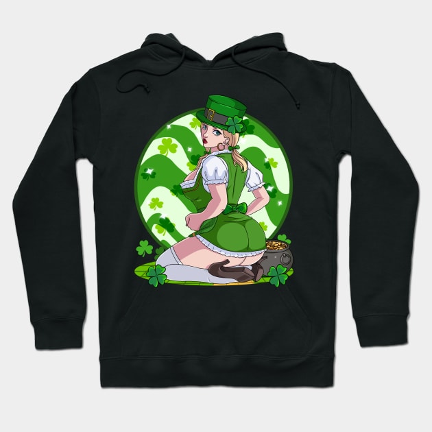 Sexy Leprechaun Pigtails St Patricks Day Irish Lass Pride Hoodie by Noseking